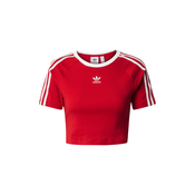 Majica kratkih rukava adidas Originals 3 Stripes Baby Tee za žene, boja: crvena, IP0665