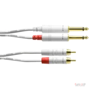 Cordial Cordial  avdio adapterski kabel [2x 6\,3 mm banana moški konektor - 2x moški cinch konektor] 1.50 m bela, (20434831)
