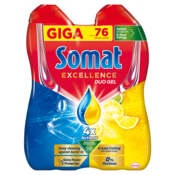 Somat Excellence Duo gel za perilicu posuda, limun, 76 pranja