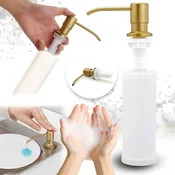 shumee Heckermann dozator tekočine za kuhinjo 500 ml zlate barve