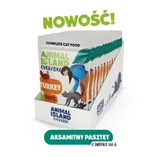 ANIMAL ISLAND Pašteta puran - mokra hrana za mačke - 12x100g