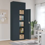 Greatstore Arhivska omara antracitna 90x40x240 cm jeklo