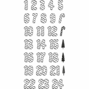 Rayher. Štampiljke - Adventni koledar Candy Cane, 97x205mm, 29 motivov