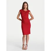 Swing Cocktail obleka 5AI16700 Rdeča Slim Fit