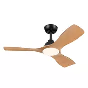 Olas STROPNI VENTILATOR S PRIGUŠIVOM SVJETILJKOM 30W+24W CRNA/DRVO 8721103095961