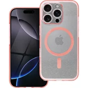 Ovitek za Samsung S26 Clear Mag Cover (STR) združljiv z MagSafe roza s svetlečimi delci