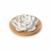 Primavera Aroma kamen Lotus Flower na lesenem pladnju