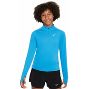 Majica kratkih rukava za djevojcice Nike Kids Dri-Fit Long Sleeve 1/2 Zip Top - light photo blue/white