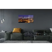 tulup.si Slika na akrilnem steklu Gdansk mesto noč panorama 120x60 cm 4 obešalnika
