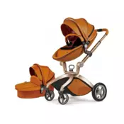 Kolica za bebe Hot Mom Brown 2u1 F22 - 2u1 decija kolica u svetlo braon boji