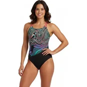 Speedo girls printed placement muscleback multi 164cm