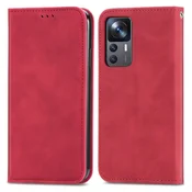 Rdeča Elegantna Flip torbica (Xiaomi 12T/12T Pro)