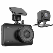 Hoco Auto kamera, 2 Mpxiel, Dual Camera, FullHD, microSD - DV3, Crna
