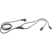 HAWA IEC Y-kabel [ z zaščitenim vtičem - IEC-vtičnica C13] črne barve 2.35 m HAWA 1008274
