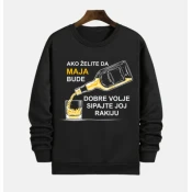 MAFIMI Ženski duks Ako želite da budem dobre volje, Crni
