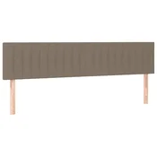 Vidaxl Posteljno vzglavje taupe 160x5x78/88 cm blago