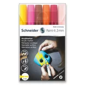 Akrilni marker Schneider Paint-It 310 set V3, 6 barv
