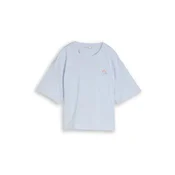 TOM TAILOR DENIM Majica modra/svetlo modra/oranžna/bela