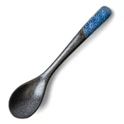 Jedilna žlica ASANOHA 12,5 cm, indigo, keramika, MIJ