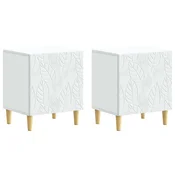 vidaXL Nočna omarica 2 pcs Bela 43 x 34,5 x 50 cm Inženirski les
