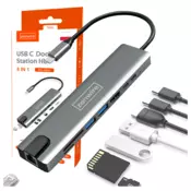 Zenwire ADAPTER HUB 9w1 USB-C HDMI RJ45 Fast Ethernet SD do Macbook Air Pro M1 M2 M3 M4 Zenwire BYL-2009, (5000187766)