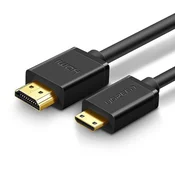 UGREEN Adapterski kabel HDMI na mini HDMI 2.0v 4K 60Hz 30AWG 1.5m črn, (22007667)