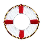 shumee Našitek REŠEVALNI REŠILNI PAS KOLO - Samolepilna podlaga - Vezen našitek/značka/emblem