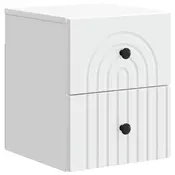 vidaXL Stenski nočni omarici Bela 33 x 34,5 x 40 cm Inženirski les