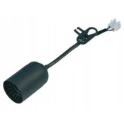Okov E27 za gradbeno-obnovitveno luč s 15 cm kablom, črn