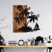 Wallity Zidna dekoracija Holiday Island, 57 x 58 cm, Smeda