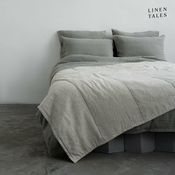 Laneno prešito pregrinjalo v naravni barvi 140x220 cm Melange – Linen Tales