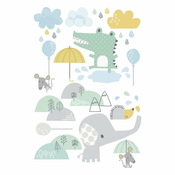 Otroške stenske nalepke Ambiance Animals in the Rain
