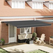 Okvir tende Antracit 450 × 300 cm Poliester s PU premazom