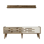 Hanah Home HANAH HOME Valensiya 140 - Walnut, Cream TV omarica, (20869577)