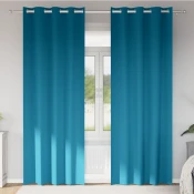 Zavese za zatemnitev z obroči 2 kos Turkizna 260 x 140 cm