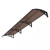VEVOR Nadstrešek za vrata 965x2975x275 cm rjav