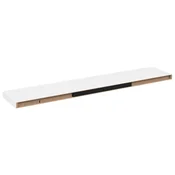 Vidaxl Lebdeča polica visok sijaj bela 120x23,5x3,8 cm MDF