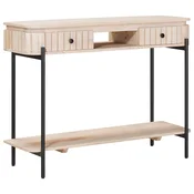 vidaXL Ročno izdelana končna miza Bela 100 x 30 x 76 cm
