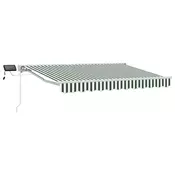 Rucni okvir tende s LED-ima Zelena i bijela 3 x 2,5 m