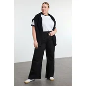Trendyol Curve Black High Waist Wide Leg Plus Size Jeans