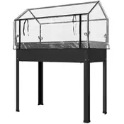Homestar Dvignjena vrtna greda s pokrovom 100x48x124 cm črna