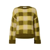 SELECTED Pulover SLWLulu apno/oliva/volneno bela