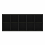 Črn modularni sistem polic 169x69 cm Mistral Kubus - Hammel Furniture