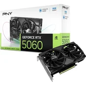 PNY GeForce RTX 5060 8GB GDDR7, 128-bit, 1x HDMI / 3x DP (VCG50608DFXPB1) grafična kartica