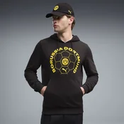 PUMA Borussia Dortmund ftblCulture Hoodie Men, Clothing, Black/Faster Yellow, XS