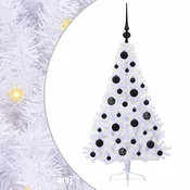 Vidaxl Umestno božično drevo med 150 LED Bela 120 cm PVC in jeklo