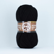 Preja za pletenje Madame Tricote Paris Merino Gold 200 - 100 g | izberite barvo - 999 črna
