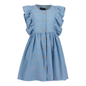 BLUE SEVEN Obleka golobje modra/rumena/lila/roza