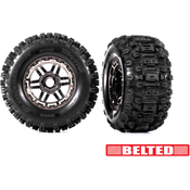 Traxxas koleso 2.9/3.8, disk čierny chróm, pneu Sledgehammer All-Terrain belted (2)