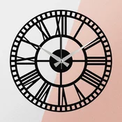 WALLXPERT Dekorativni metalni zidni sat Enzoclock S004 black